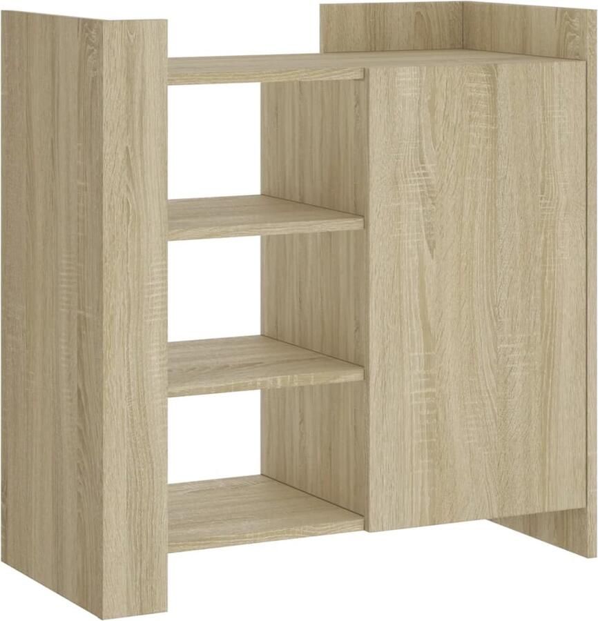 VidaXL Dressoir 73 5x35x75 cm bewerkt hout sonoma eikenkleurig