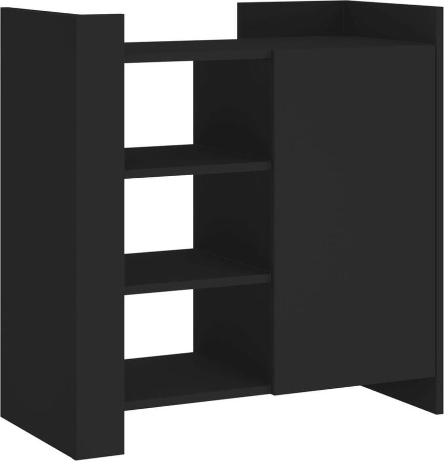 VidaXL Dressoir 73 5x35x75 cm bewerkt hout zwart - Foto 2