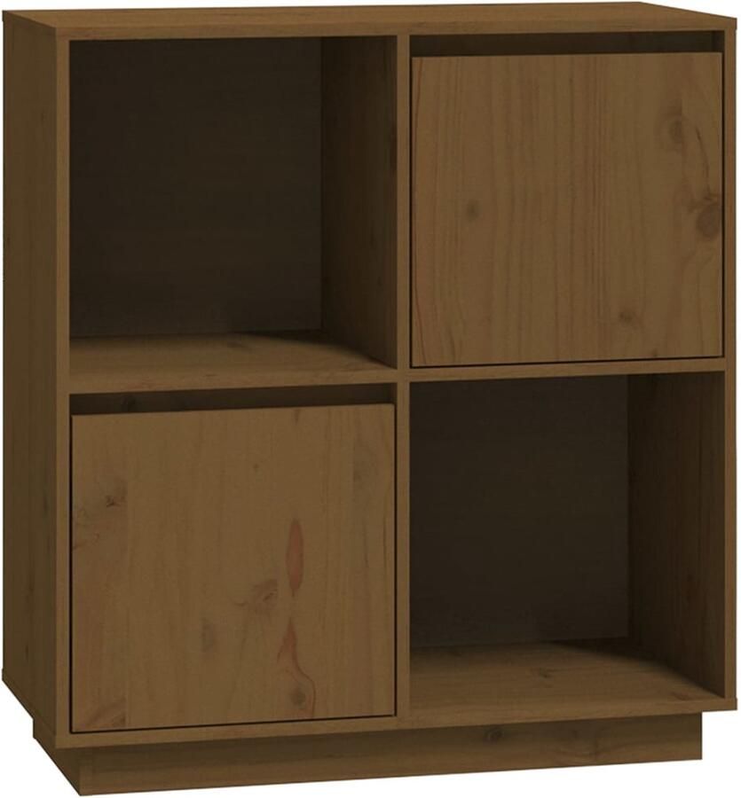 VidaXL Dressoir 74x35x80 cm Grenenhout Honingbruin Dressoir Buffetkast Grenenhouten Kast Vintage Stijl Salontafel