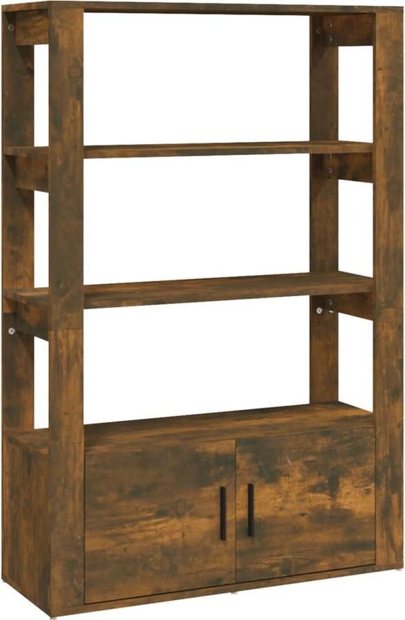 VidaXL Dressoir 80x30x119 5 cm Gerookt Eikenhout Boekenkast Kast Houten Kast Dressoir Woonkamerdecoratie - Foto 2