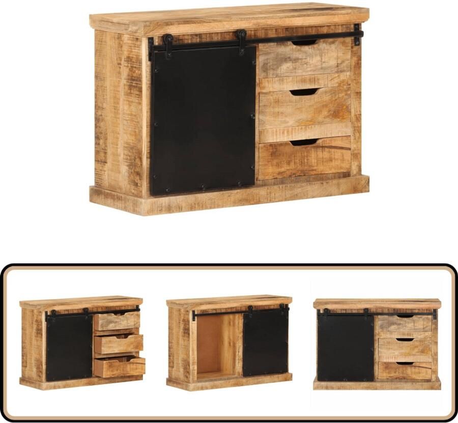 VidaXL -Dressoir-80x30x55-cm-massief-ruw-mangohout - Foto 2