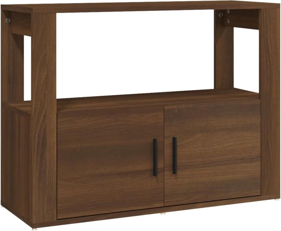 VidaXL Dressoir 80x30x60 cm Bruin Eikenkleur Dressoir Kast Bijzettafel Houten Dressoir Bruine Eiken