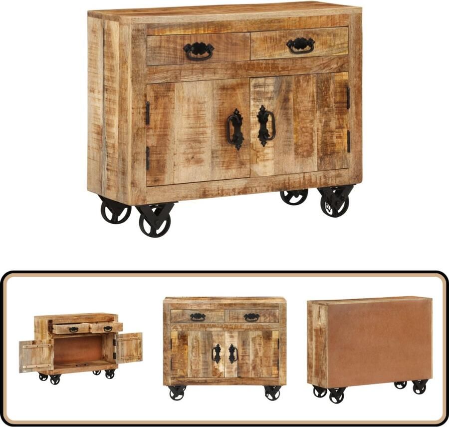 VidaXL -Dressoir-80x30x65-cm-massief-ruw-mangohout