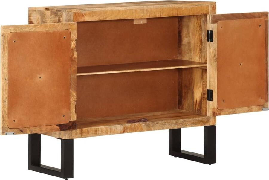 VidaXL Dressoir 80x30x71 cm Mangohout en Metaal Dressoir Kast Mangohout Vintage Industrieel Design - Foto 2