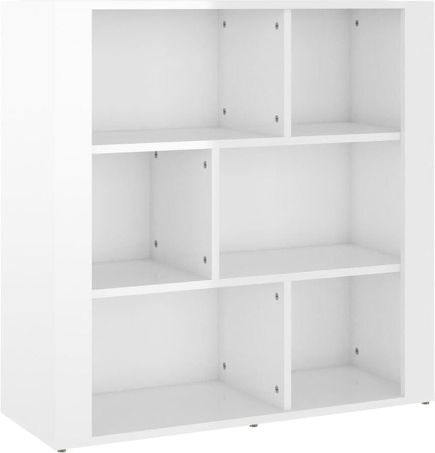 VidaXL Dressoir 80x30x80 cm bewerkt hout hoogglans wit