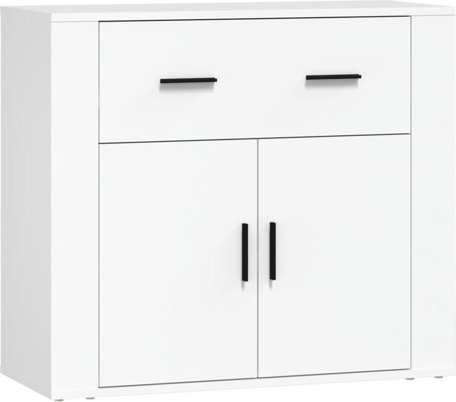 VidaXL Dressoir 80x33x70 cm Bewerkt hout Wit Dressoir Wit Dressoir Houten Dressoir Opbergmeubels Salontafel