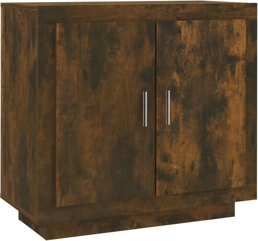 VidaXL Dressoir 80x40x75 cm Gerookt Eiken Dressoir Kast Houten Dressoir Gerookt Eiken Opbergkast