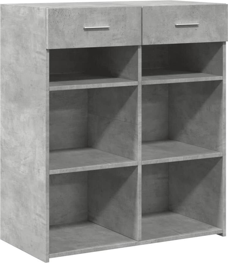 VidaXL Dressoir 80x42 5x93 cm bewerkt hout betongrijs