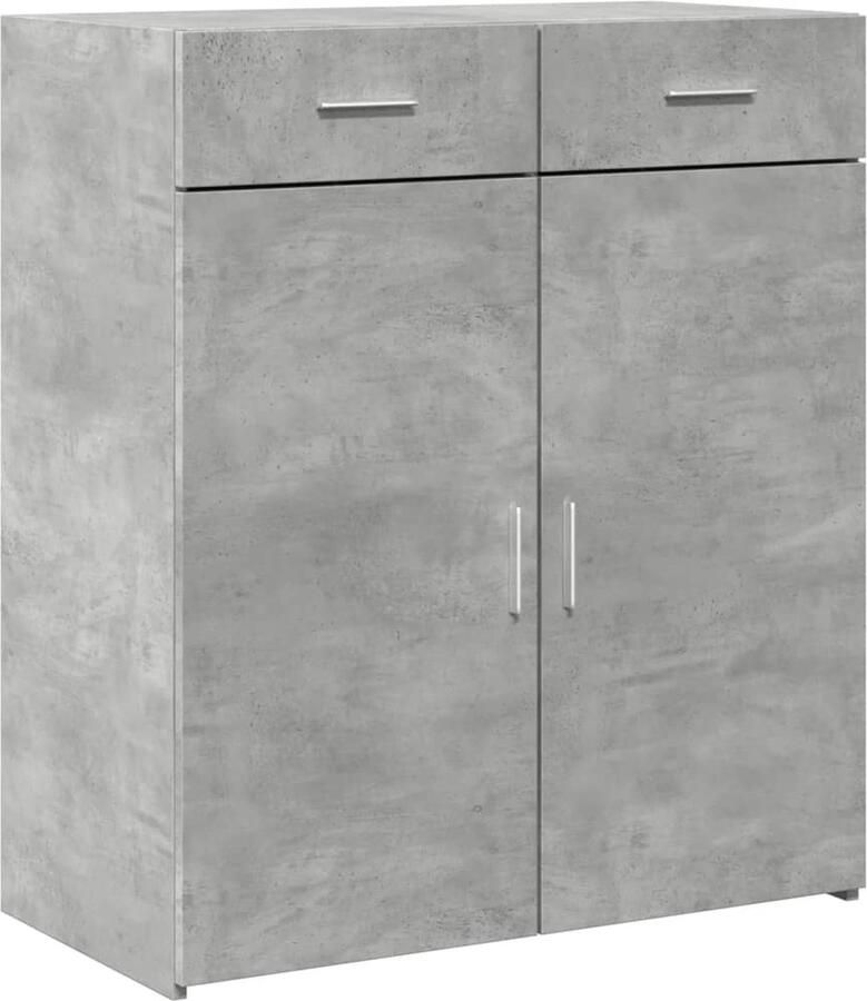 VidaXL Dressoir 80x42 5x93 cm bewerkt hout betongrijs