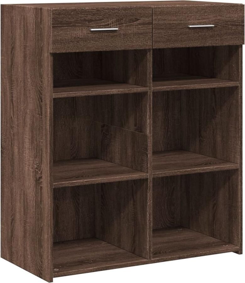 VidaXL Dressoir 80x42 5x93 cm bewerkt hout bruin eikenkleur