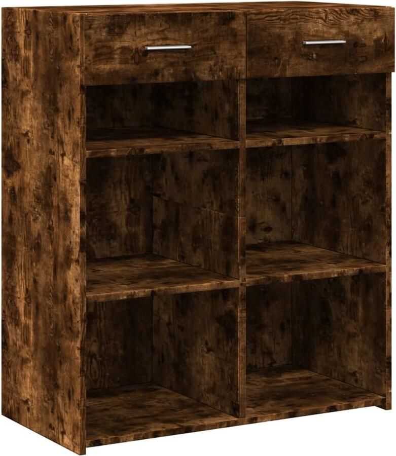 VidaXL Dressoir 80x42 5x93 cm bewerkt hout gerookt eikenkleurig