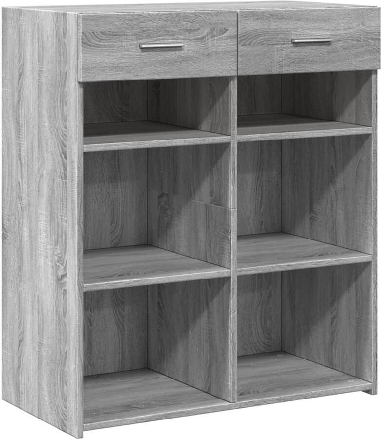 VidaXL Dressoir 80x42 5x93 cm Grijs Sonoma Eiken Dressoir Houten Dressoir Grijze Dressoir Vintage Dressoir Salontafel