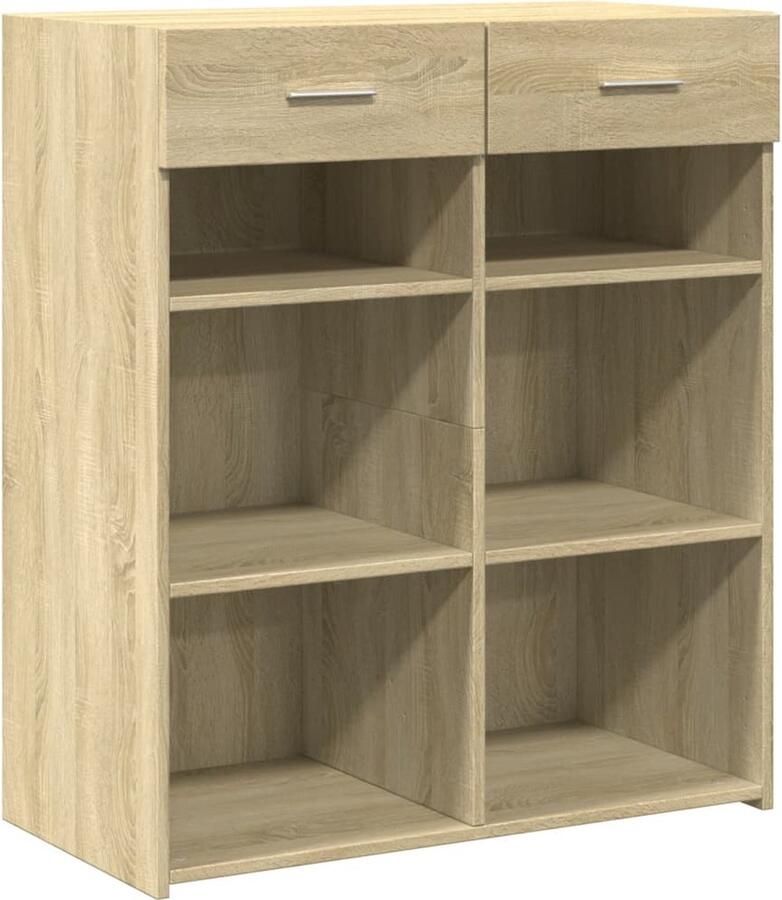VidaXL Dressoir 80x42 5x93 cm bewerkt hout sonoma eikenkleurig