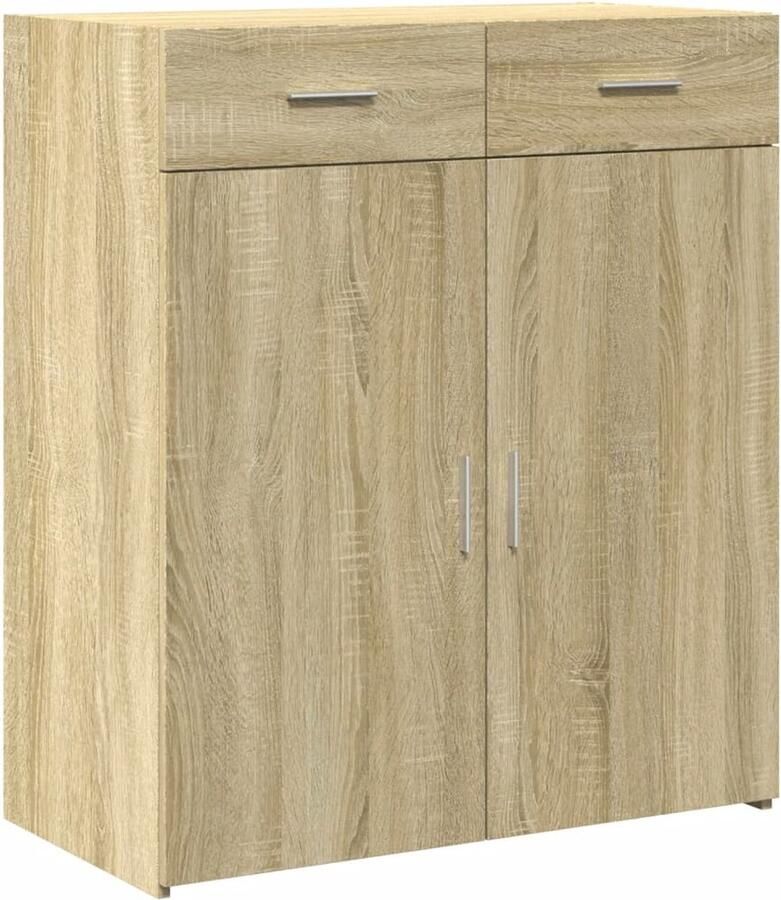VidaXL Dressoir 80x42 5x93 cm bewerkt hout sonoma eikenkleurig