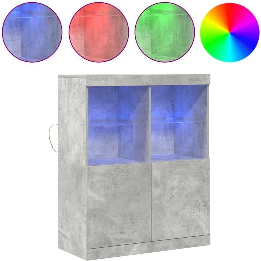 VidaXL Dressoir 81x37x100 cm bewerkt hout betongrijs