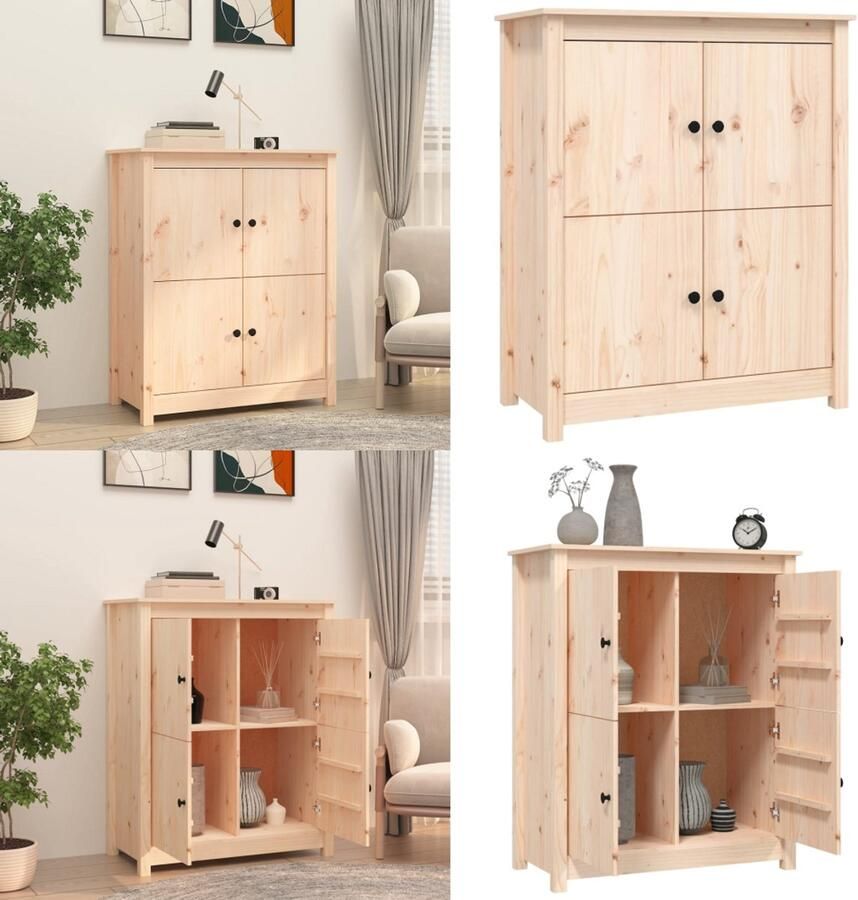 VidaXL Dressoir 83x41 5x100 cm massief grenenhout Dressoir Dressoirs Kast Wandkast