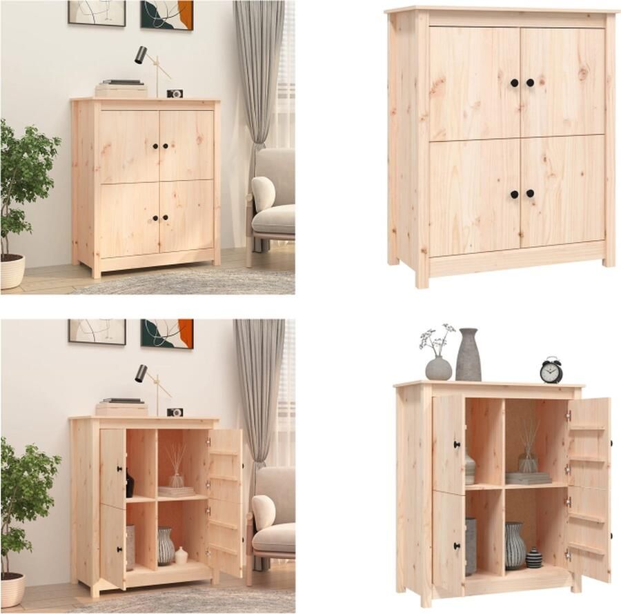 VidaXL Dressoir 83x41 5x100 cm massief grenenhout Dressoir Dressoirs Kast Wandkast - Foto 2