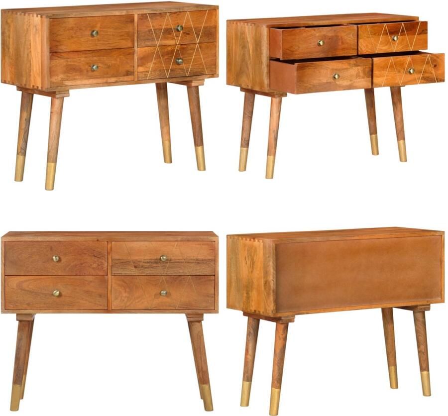 VidaXL Dressoir 85x40x70 cm massief mangohout Dressoir Dressoirs Tv Tafel Tv Tafels