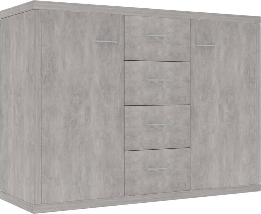 VidaXL Dressoir 88x30x65 cm betongrijs hout Dressoir Kast Opbergkast Meubilair Betonlook