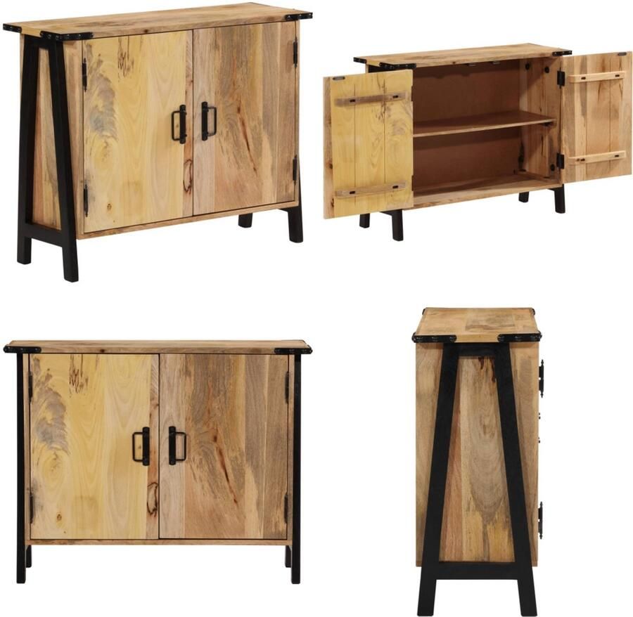 VidaXL Dressoir 88x30x69 cm massief mangohout Dressoir Dressoirs Opbergkast Wandkast