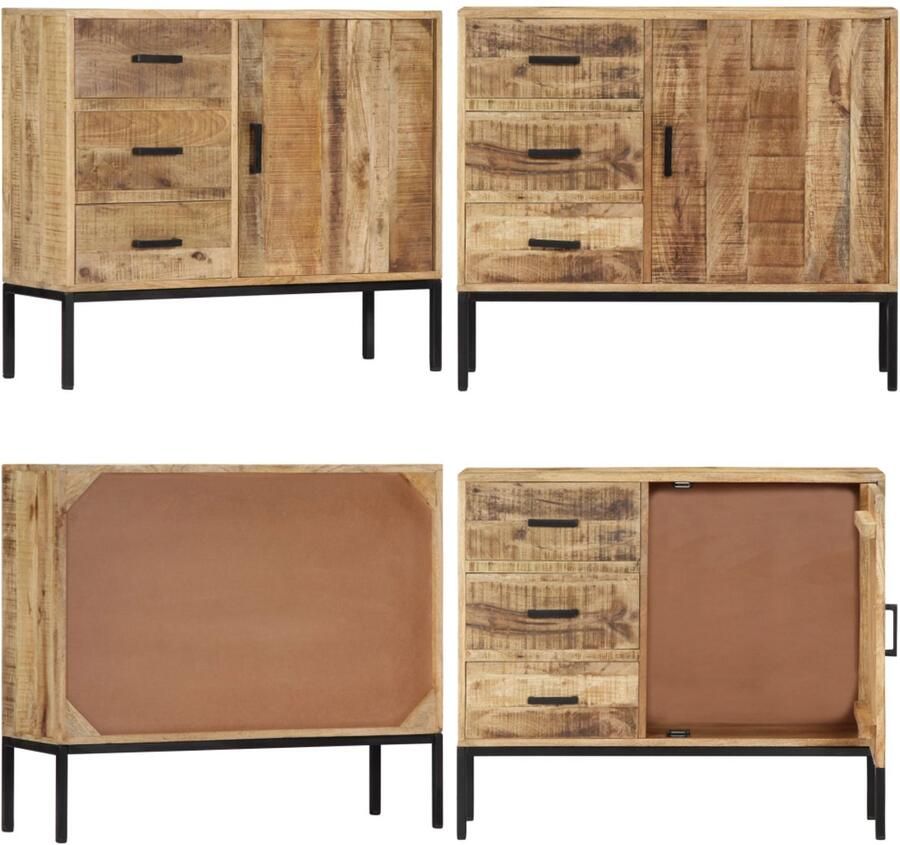 VidaXL Dressoir 88x30x71 cm massief mangohout Dressoir Dressoirs Houten Dressoir Houten Dressoirs