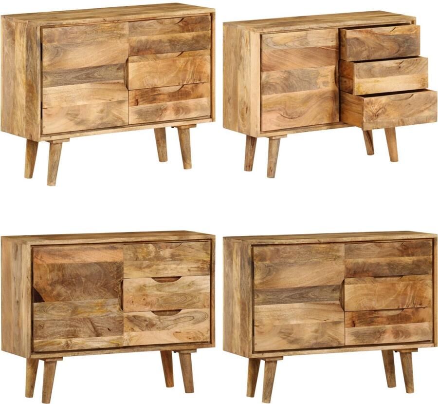 VidaXL Dressoir 90x30x69 cm massief mangohout Dressoir Dressoirs Kast Kasten