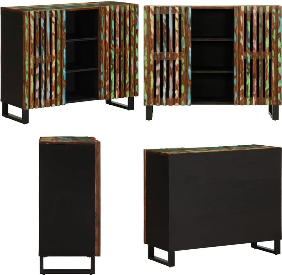 VidaXL Dressoir 90x34x75 cm massief acaciahout Dressoir Dressoirs Opbergkast Wandkast