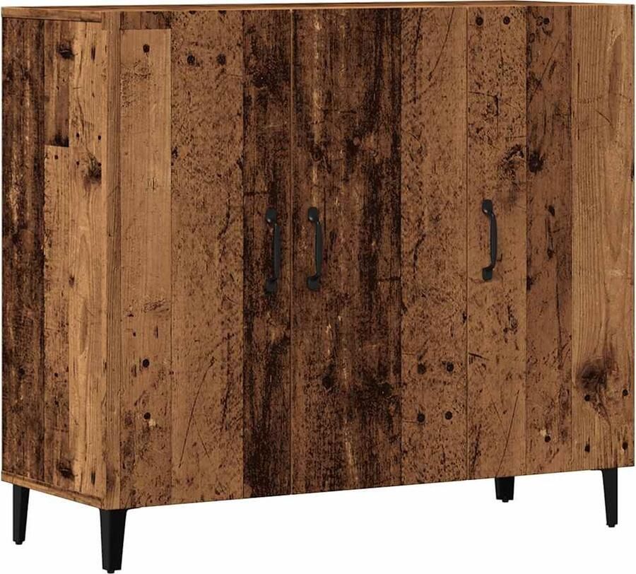 VidaXL Dressoir 90x34x80 cm bewerkt hout oud houtkleurig - Foto 2