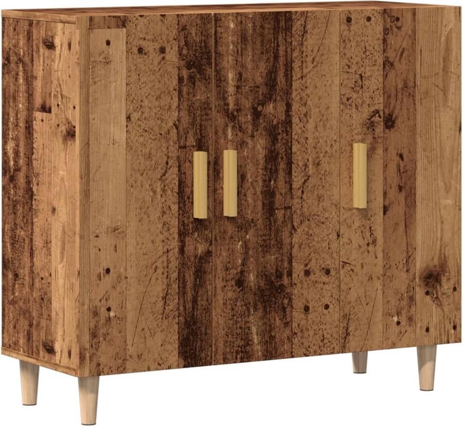 VidaXL Dressoir 90x34x80 cm bewerkt hout oud houtkleurig