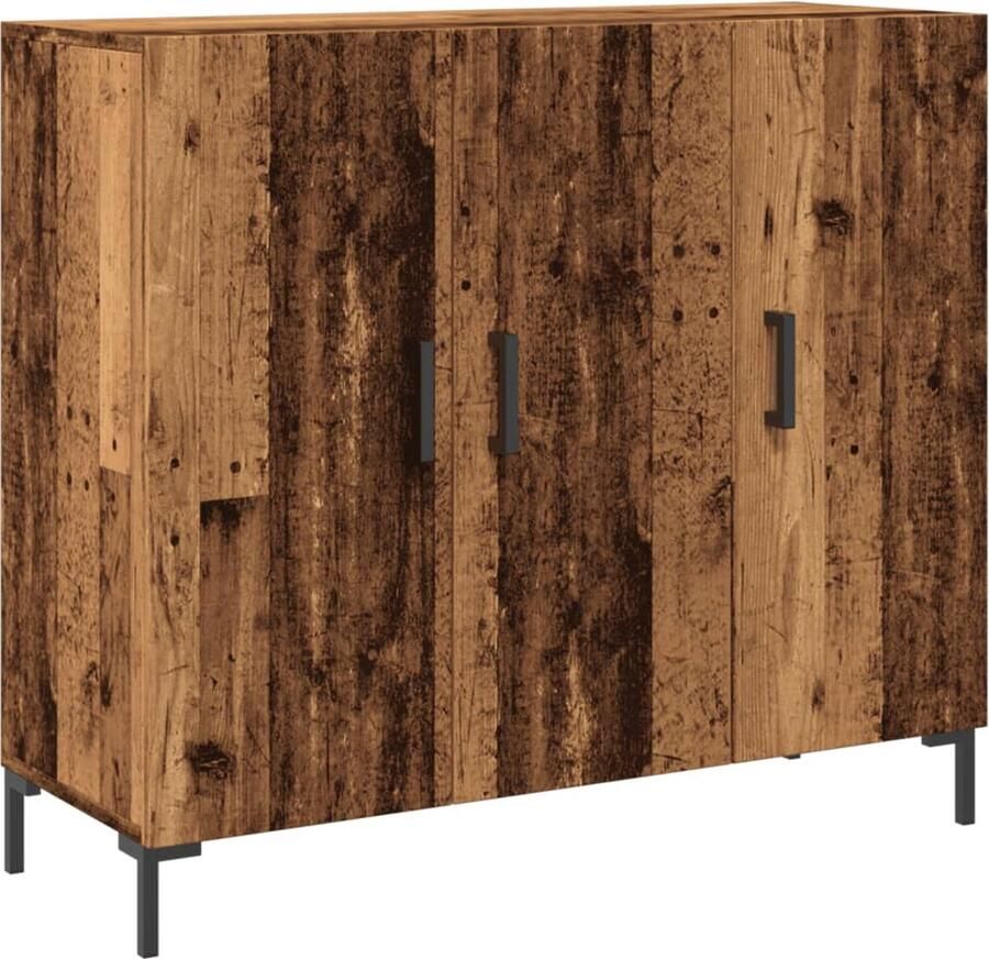 VidaXL Dressoir 90x34x80 cm bewerkt hout oud houtkleurig