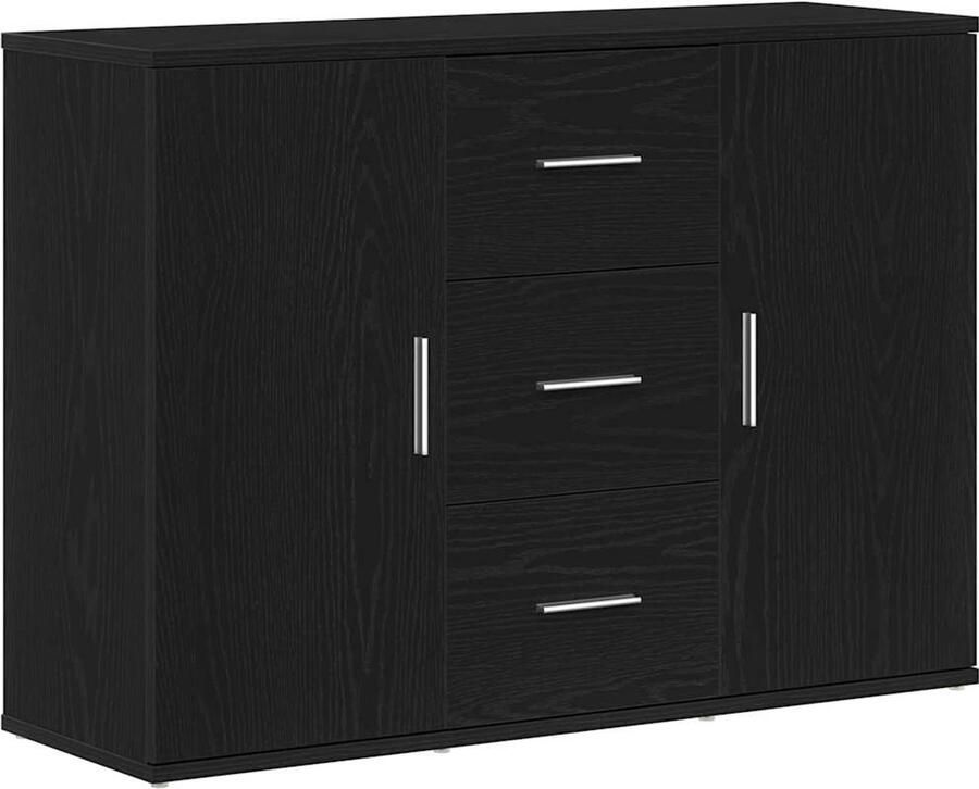 VidaXL Dressoir 91x29 5x65 cm spaanplaat zwart eikenkleurig
