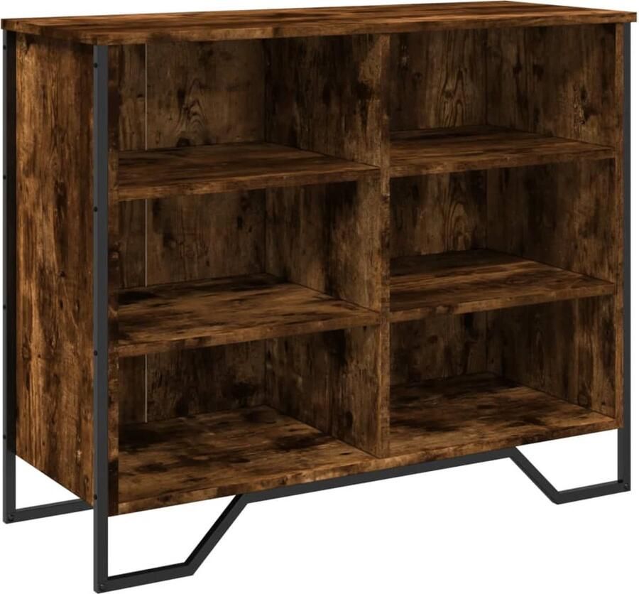 VidaXL Dressoir 91x35 5x74 5 cm bewerkt hout gerookt eikenkleurig