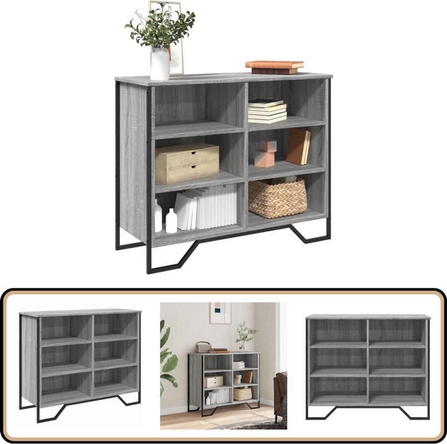 VidaXL Dressoir Grijs Sonoma Eiken 91x35 5x74 5 cm Dressoir Modern Dressoir Grijze Dressoir Houten Dressoir Salontafel