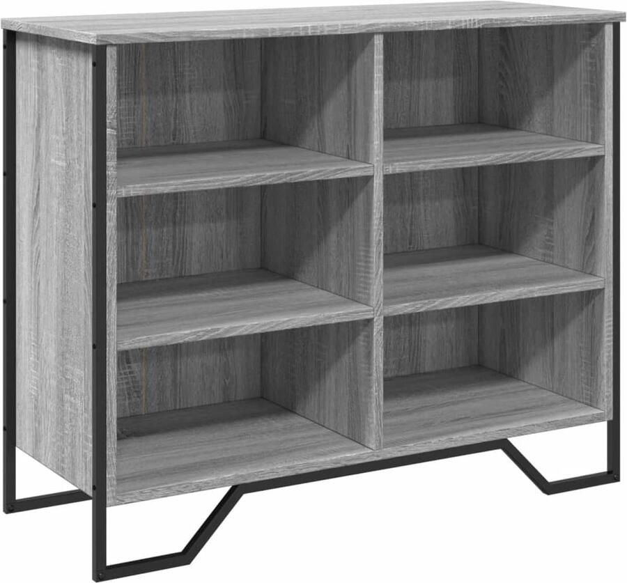 VidaXL Dressoir 91x35 5x74 5 cm bewerkt hout grijs sonoma eikenkleurig