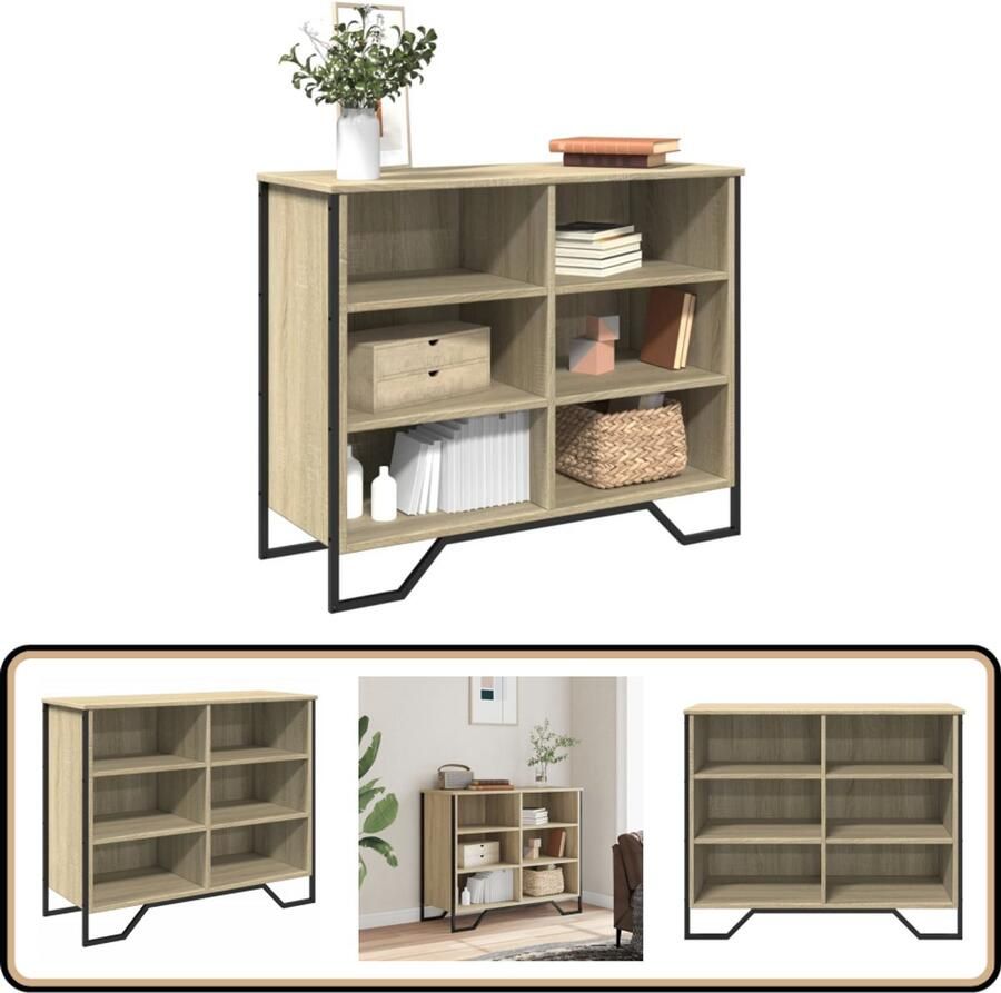 VidaXL Dressoir 91x35 5x74 5 cm Sonoma Eikenkleurig Dressoir Modern Dressoir Salontafel Tv Tafel Houten Dressoir