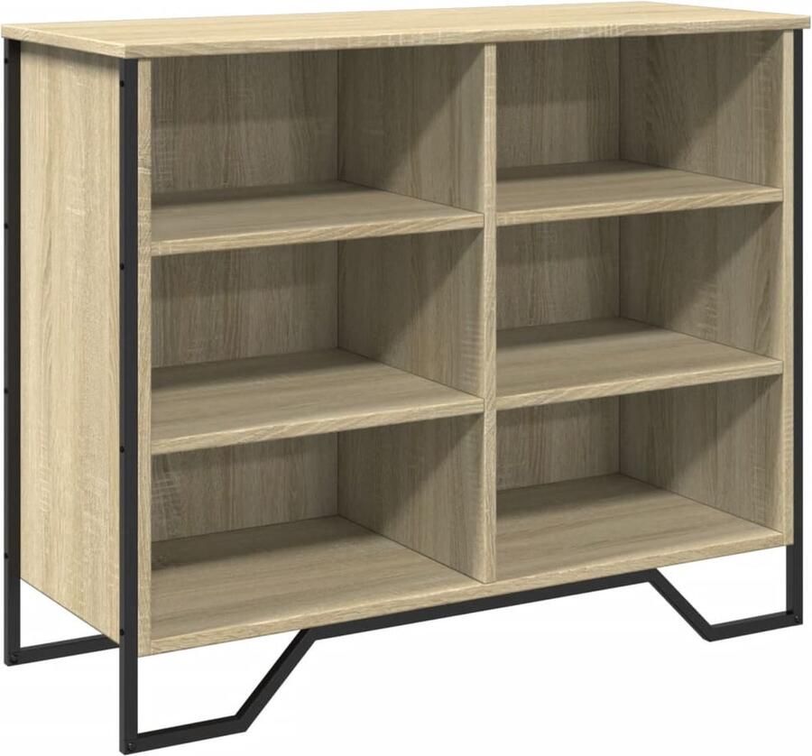 VidaXL Dressoir 91x35 5x74 5 cm bewerkt hout sonoma eikenkleurig