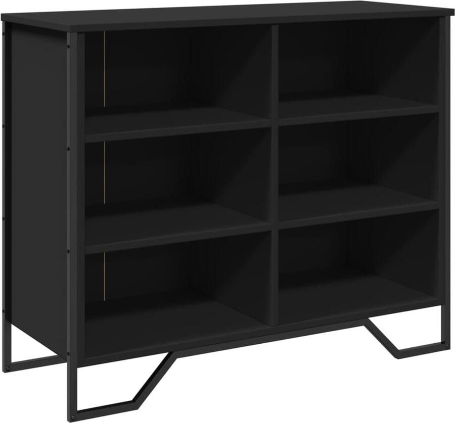 VidaXL Dressoir 91x35 5x74 5 cm bewerkt hout zwart