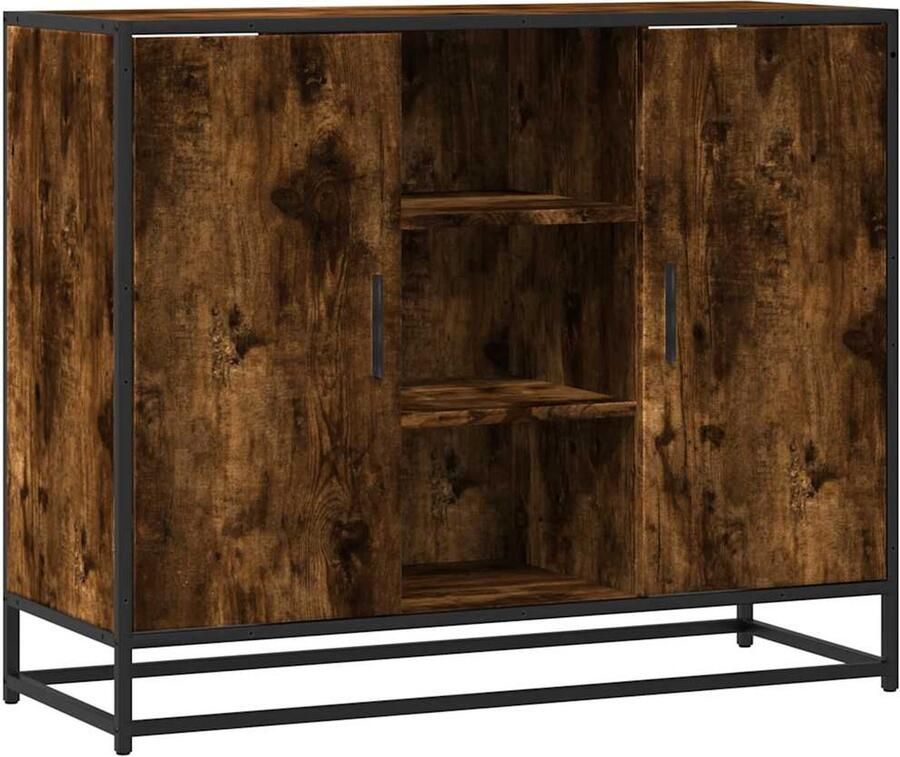 VidaXL Dressoir 92x35x76 cm bewerkt hout gerookt eikenkleurig