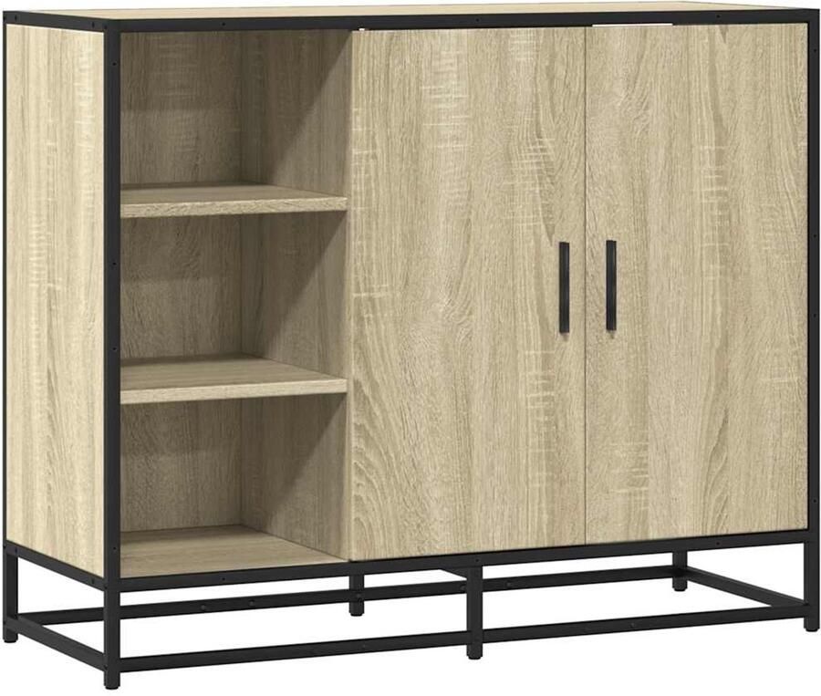 VidaXL Dressoir 92x35x76 cm bewerkt hout sonoma eikenkleurig
