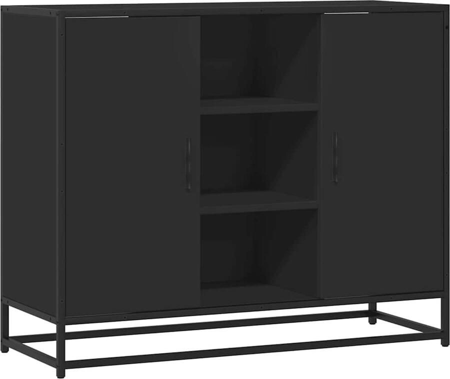VidaXL Dressoir 92x35x76 cm bewerkt hout zwart