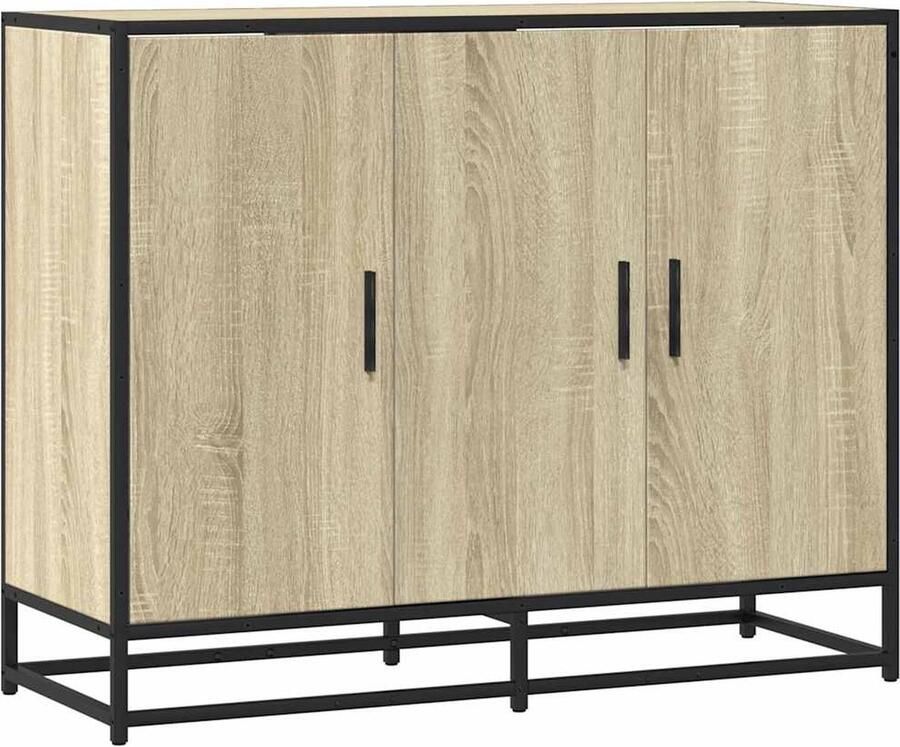 VidaXL Dressoir 94x35x76 cm bewerkt hout sonoma eikenkleurig