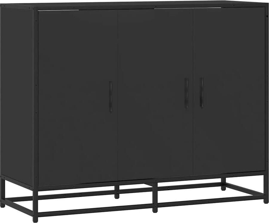 VidaXL Dressoir 94x35x76 cm bewerkt hout zwart