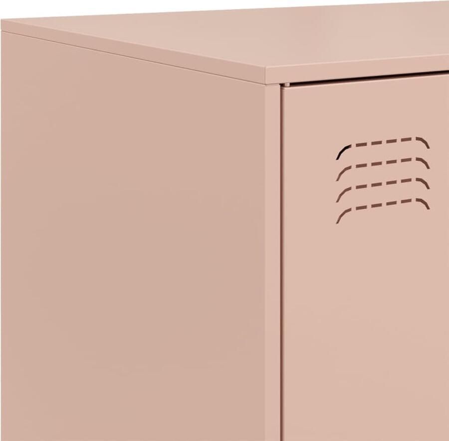 VidaXL -Dressoir-99x39x73-cm-staal-roze - Foto 5