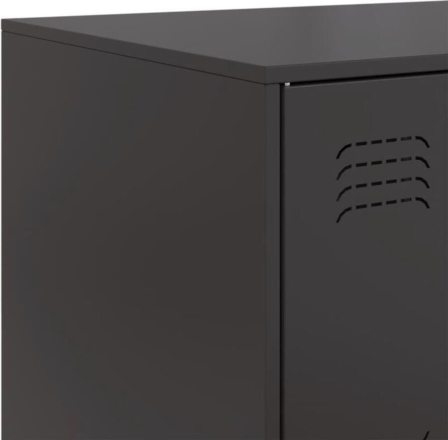 VidaXL -Dressoir-99x39x73-cm-staal-zwart - Foto 2