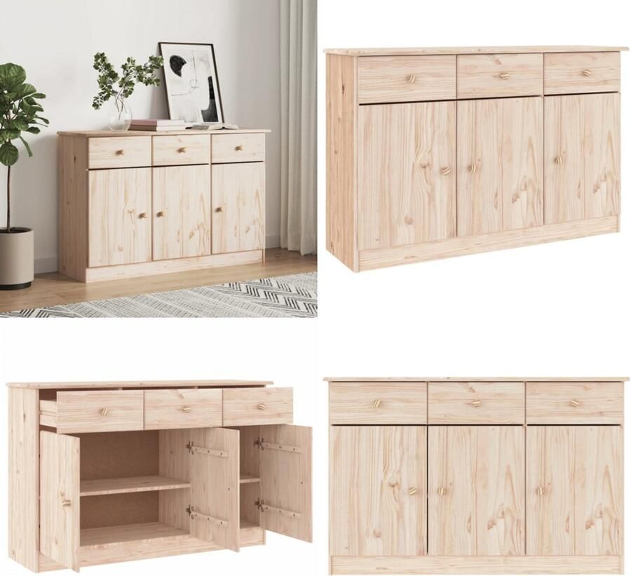 VidaXL Dressoir ALTA 112x35x73 cm massief grenenhout Dressoir Dressoirs Opbergkast Wandkast