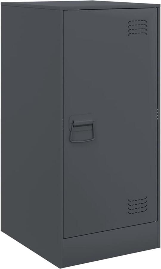 VidaXL Dressoir 34 5x39x73 cm staal antracietkleurig Dressoir Tv Meubel Salontafel Metalen Dressoir Antraciet Kleur