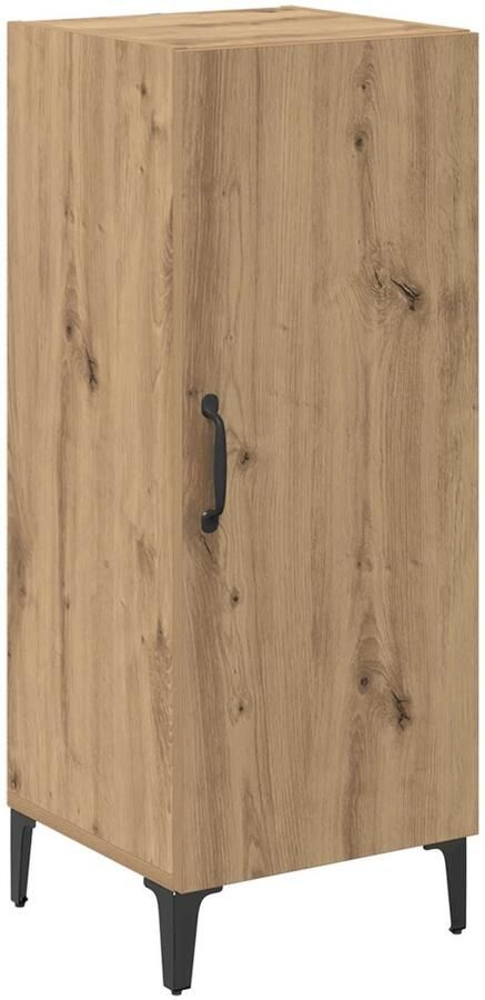 VidaXL Dressoir artisanaal eikenkleurig 34.5 x 34 x 90 cm Bewerkt hout