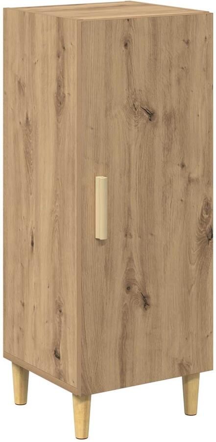 VidaXL Dressoir artisanaal eikenkleurig 34.5 x 34 x 90 cm Bewerkt hout - Foto 2