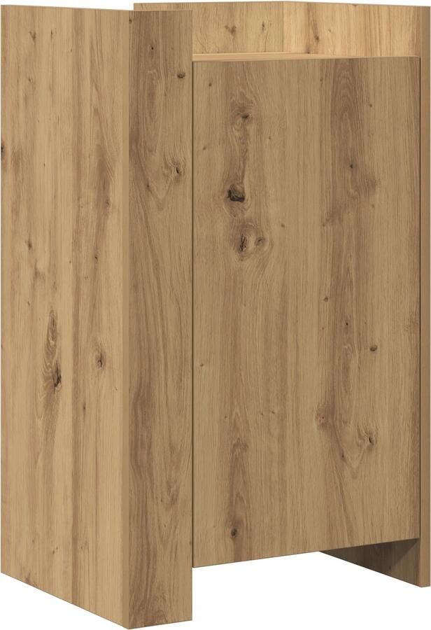 VidaXL Dressoir Ambachtelijk Eiken 45x35x75 cm Bewerkt Hout