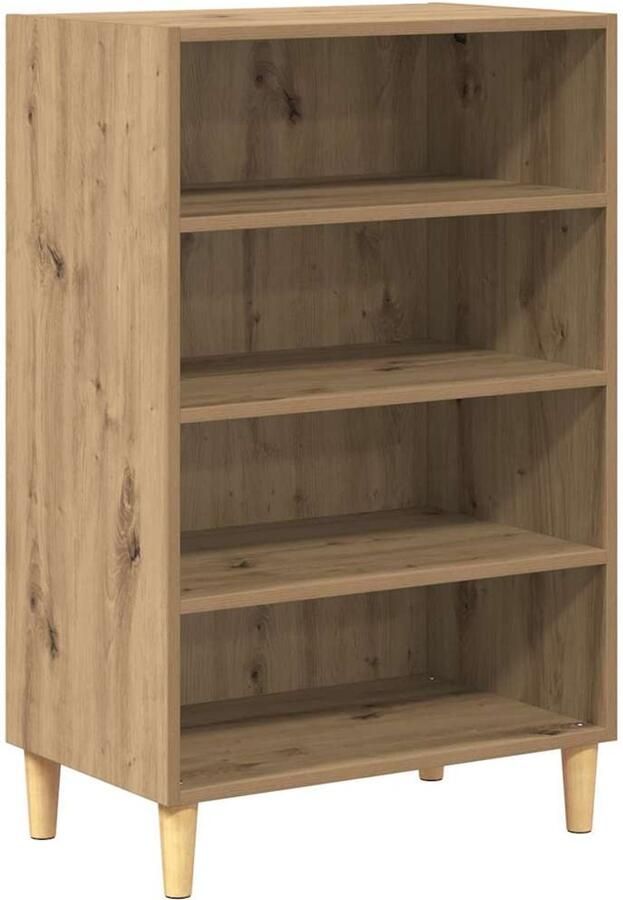 VidaXL Dressoir artisanaal eikenkleurig 57 x 35 x 90 cm Bewerkt hout